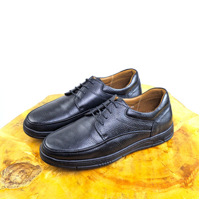 0521 chaussure Richelieu confortable homme en cuir noir