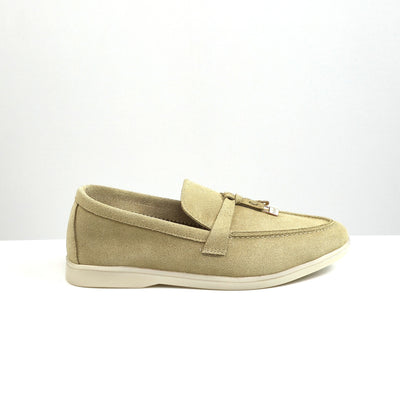 0116 chaussure Femme en cuir daim biege
