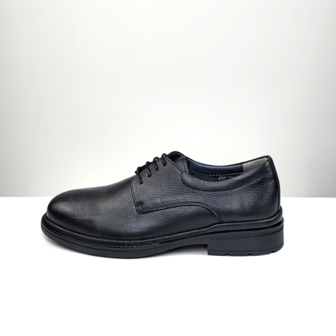 0557 chaussure Richelieu homme en cuir noir/marron