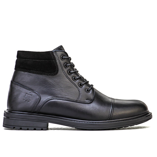 051  BOTTINE EN CUIR homme noir