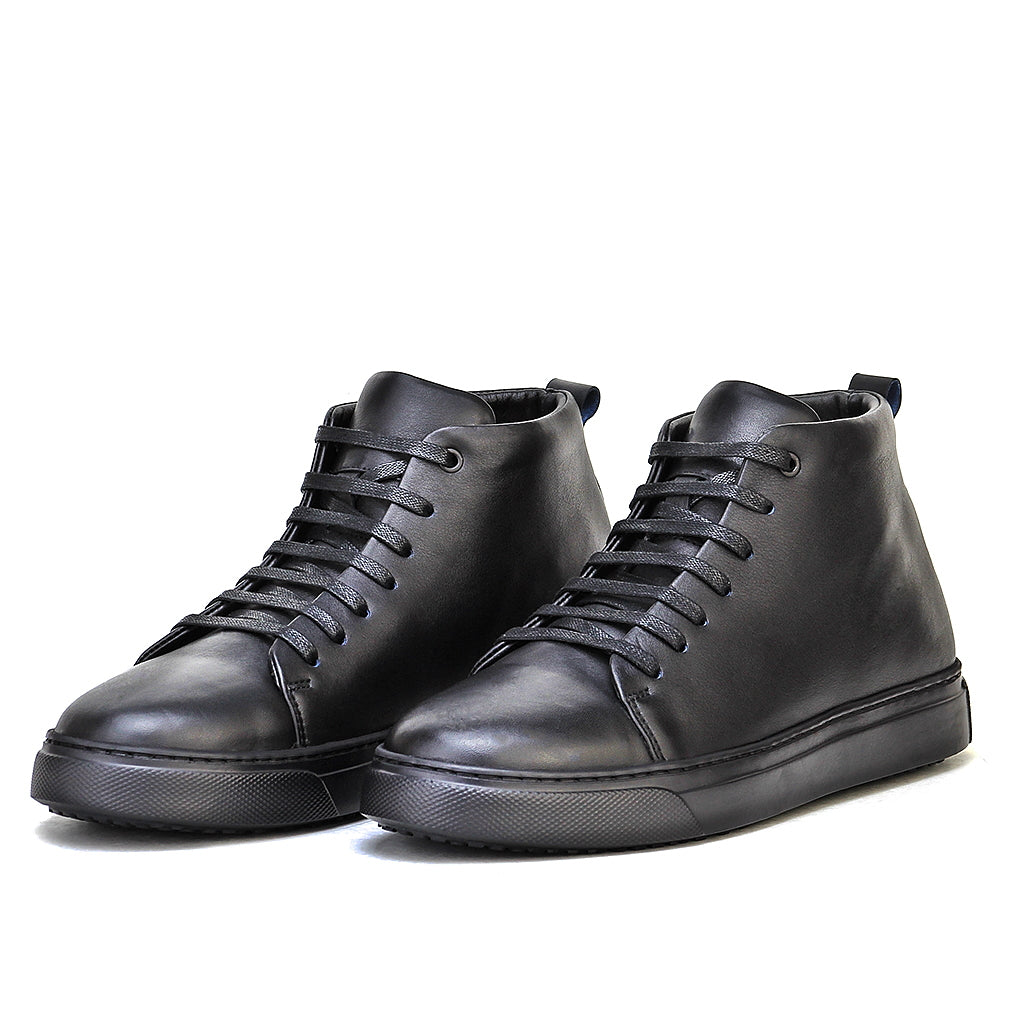 0134 Chaussure Sneaker Homme en cuir noir