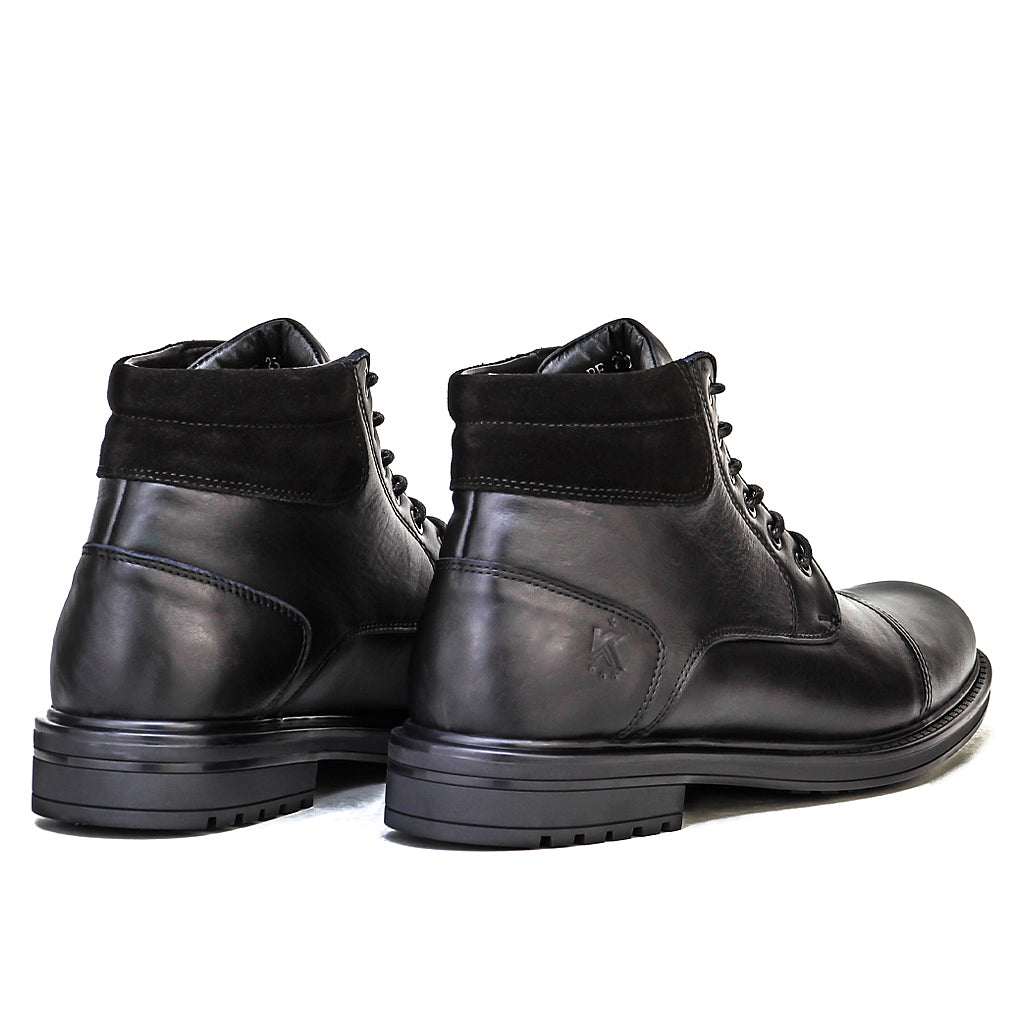 051  BOTTINE EN CUIR homme noir