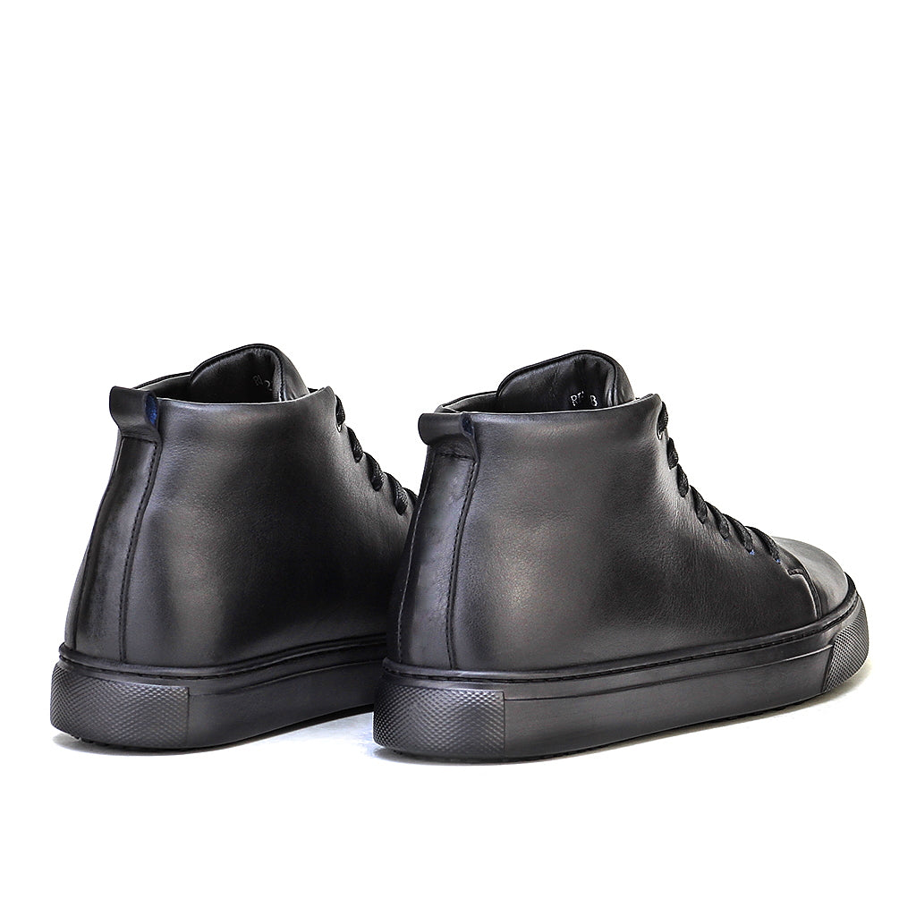 0134 Chaussure Sneaker Homme en cuir noir