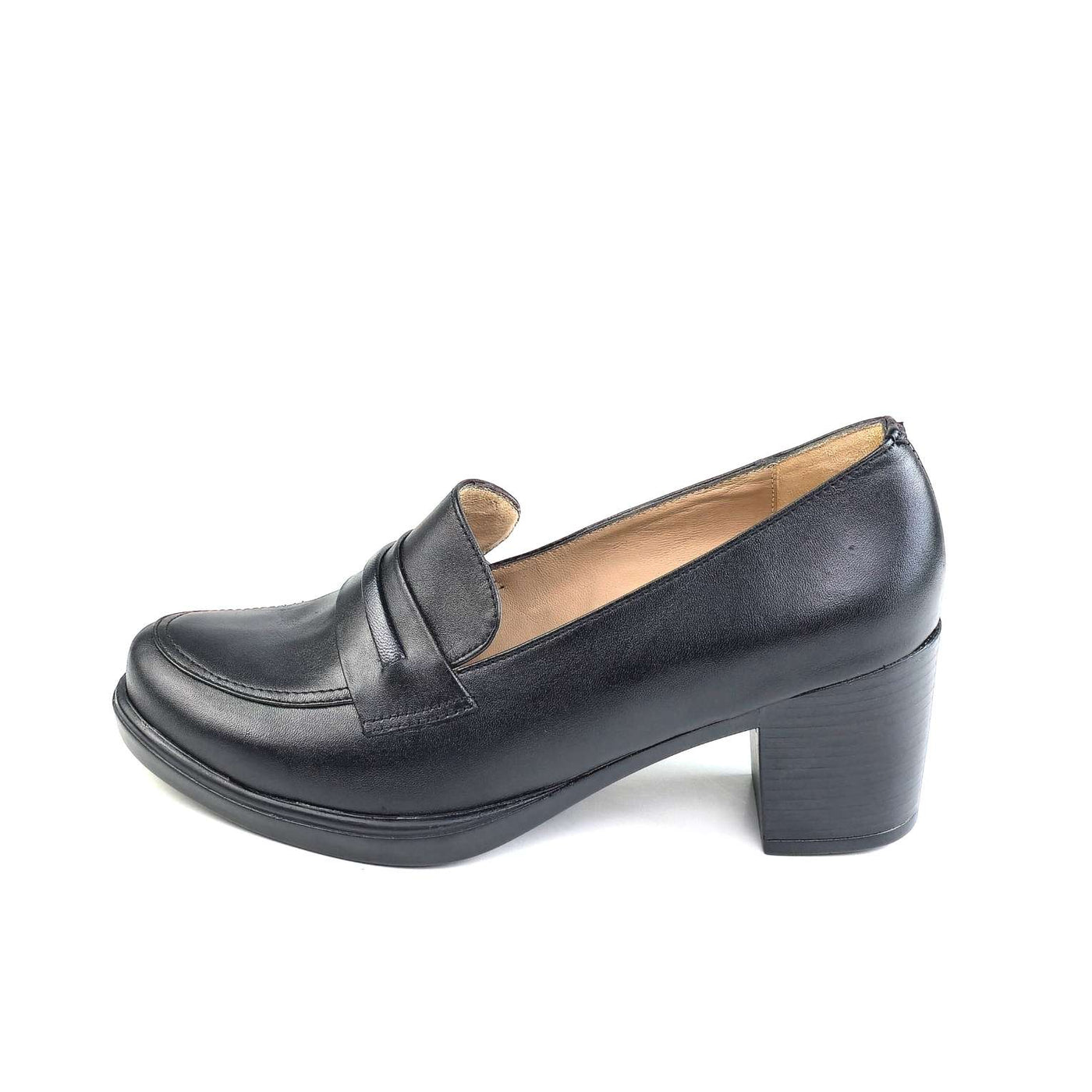 0238 chaussure Femme en cuir noir/marron
