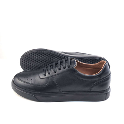 0161 Chaussure Sneaker Homme en cuir  noir