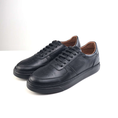 0161 Chaussure Sneaker Homme en cuir  noir