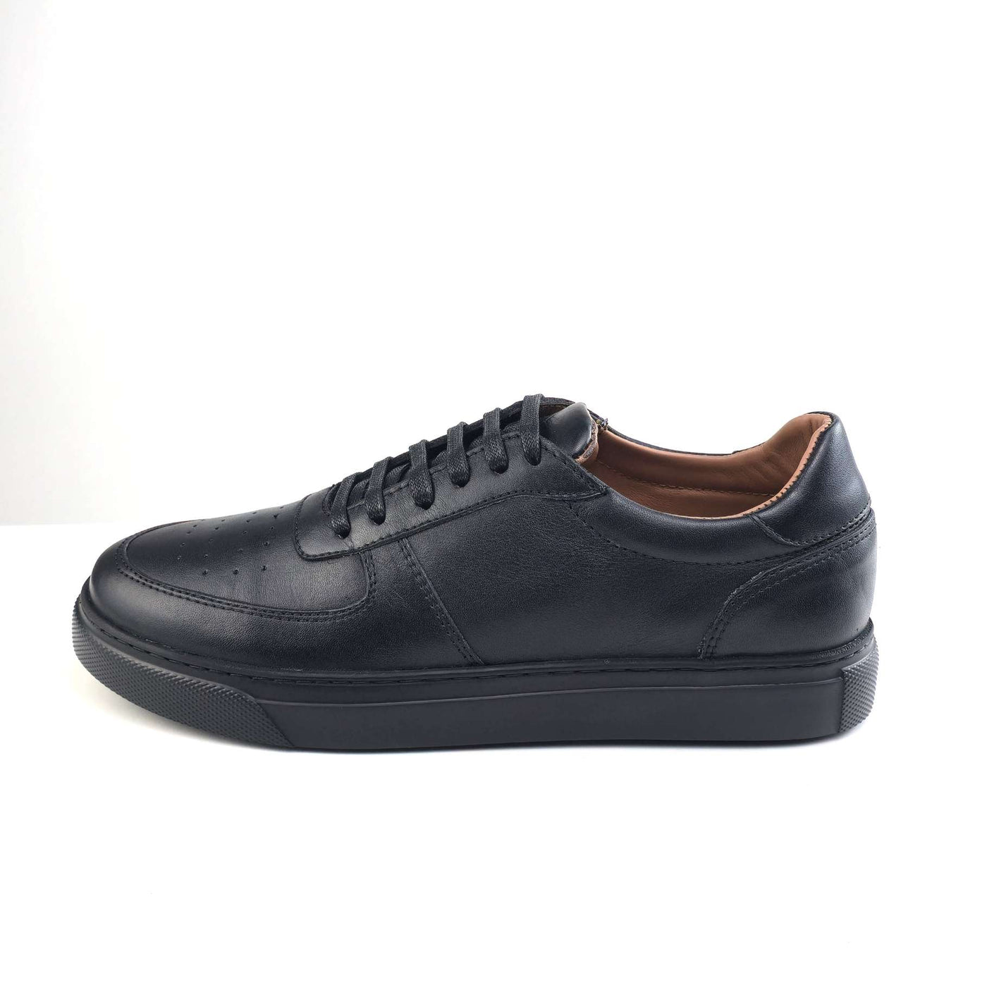 0161 Chaussure Sneaker Homme en cuir  noir