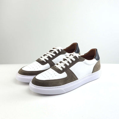 0161 Chaussure Sneaker Homme en cuir  blanc
