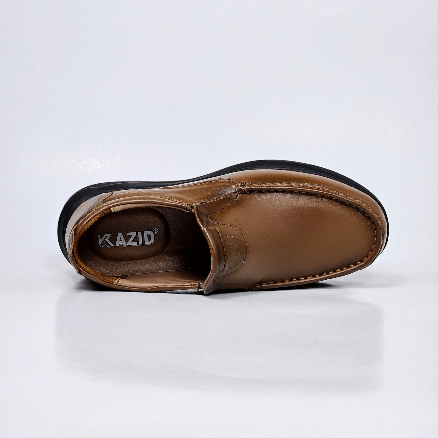 071 chaussure confortable cuir homme marron tabac