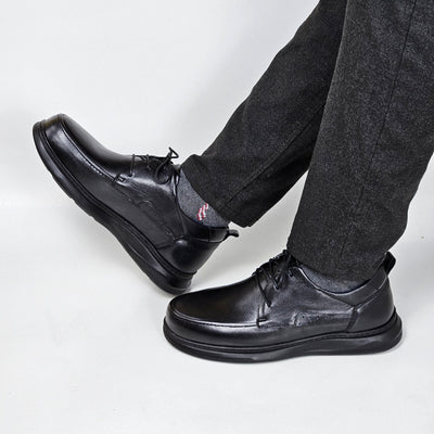 072 chaussure confortable cuir homme noir