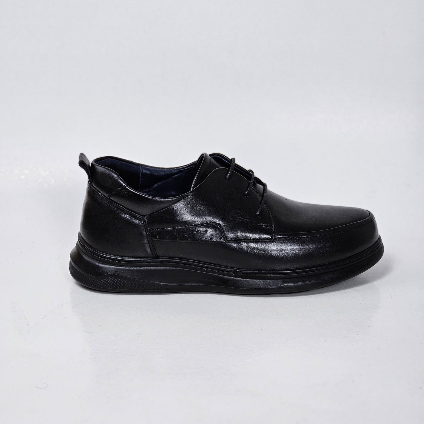 072 chaussure confortable cuir homme noir