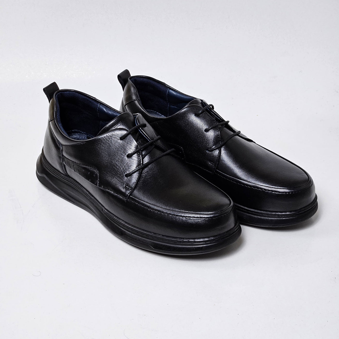 072 chaussure confortable cuir homme noir