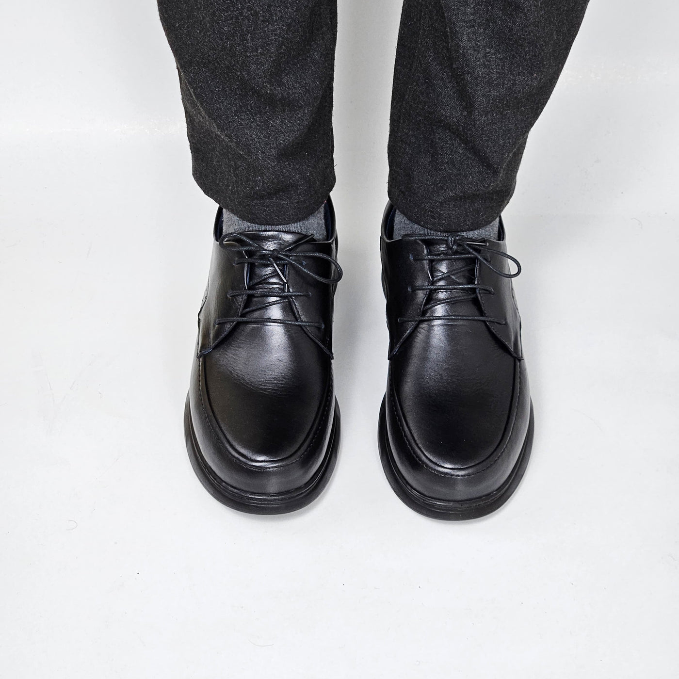 072 chaussure confortable cuir homme noir