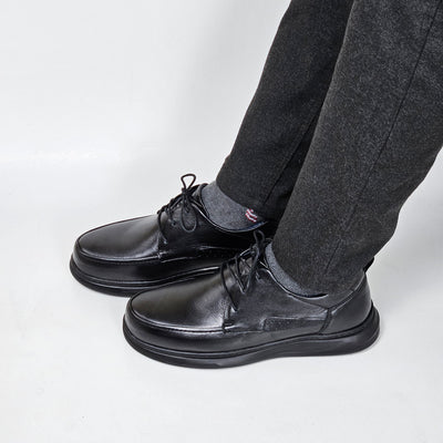 072 chaussure confortable cuir homme noir