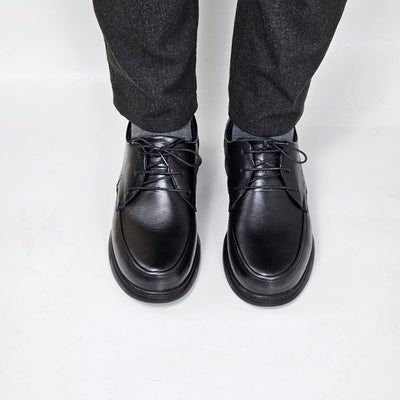 072 chaussure confortable cuir homme noir