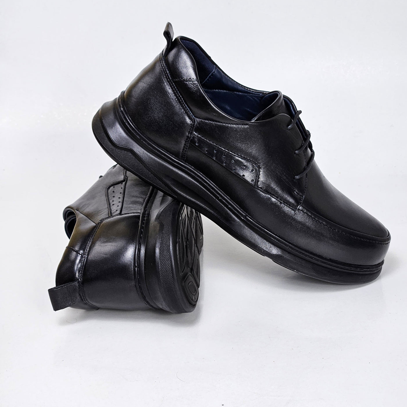 072 chaussure confortable cuir homme noir
