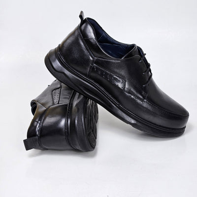 072 chaussure confortable cuir homme noir