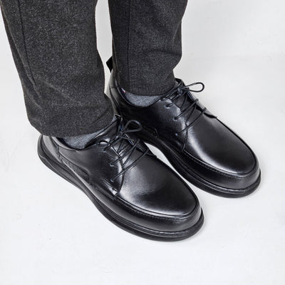 072 chaussure confortable cuir homme noir