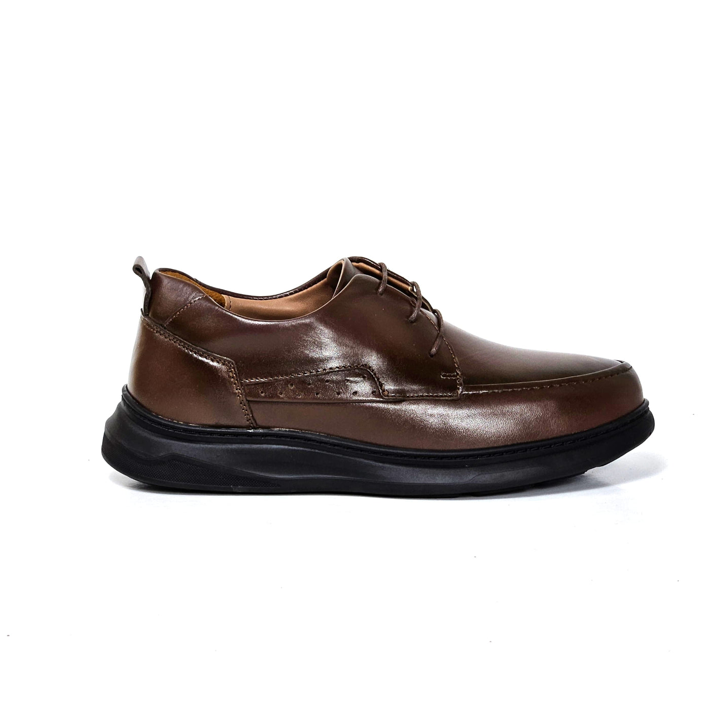 072 chaussure confortable cuir homme marron