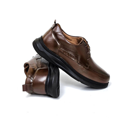 072 chaussure confortable cuir homme marron