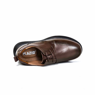 072 chaussure confortable cuir homme marron