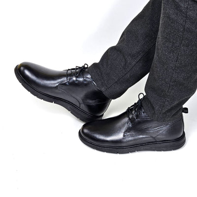 019 CHAUSSURE homme  CONFORT EN CUIR NOIR