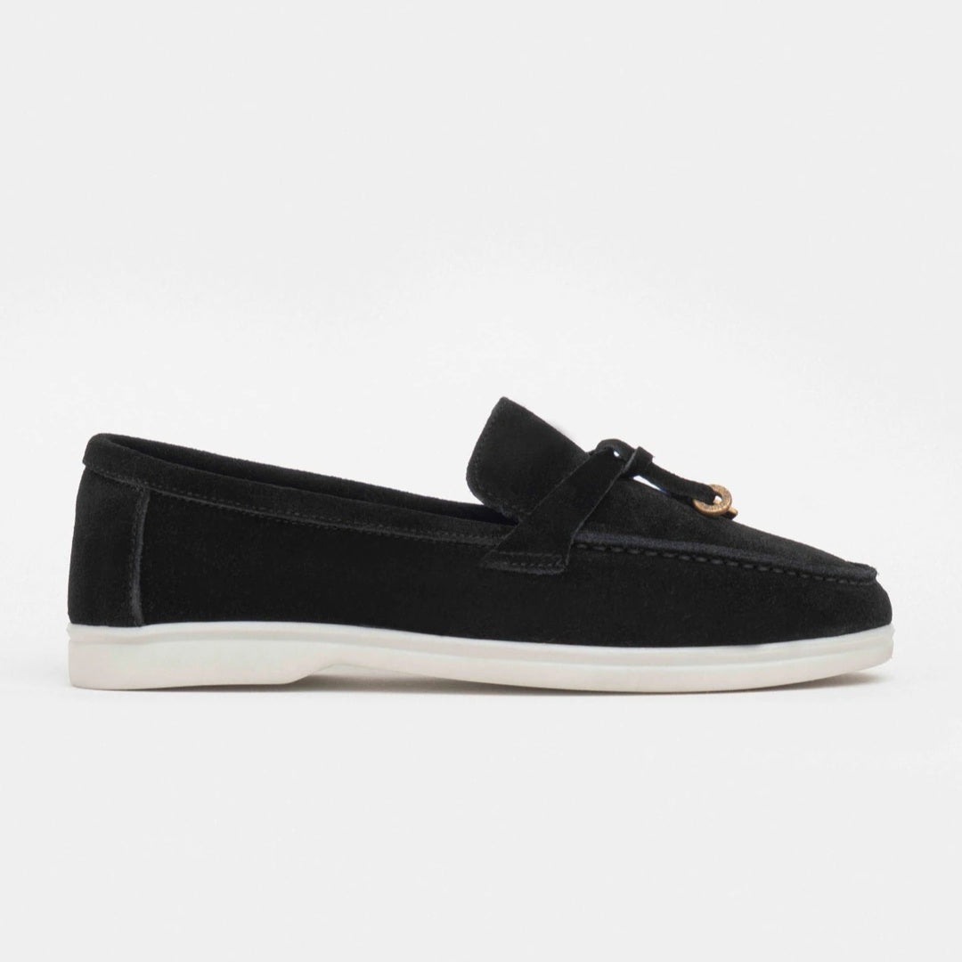0116 chaussure Femme en cuir daim noir