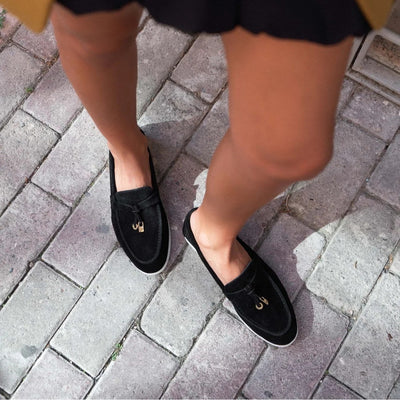 0116 chaussure Femme en cuir daim noir
