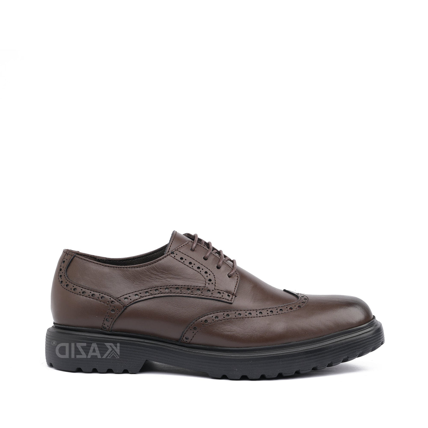 0415 chaussure Richelieu homme en cuir marron/noir