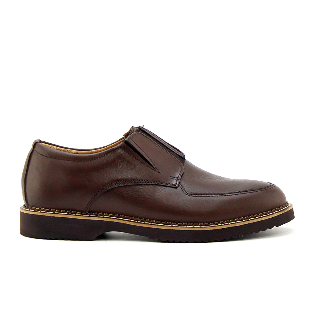 0122 chaussure confort en cuir marron