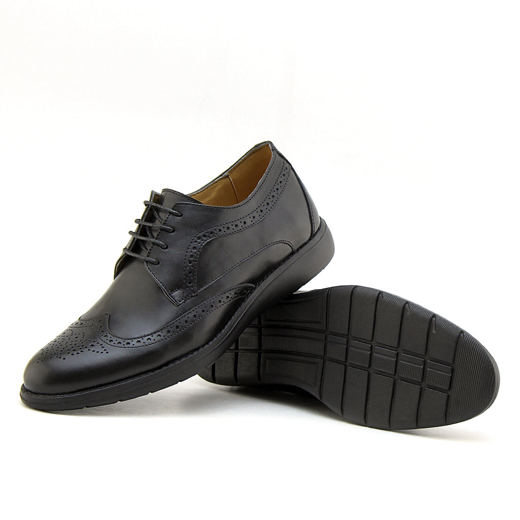 0184 chaussure confort en cuir noir