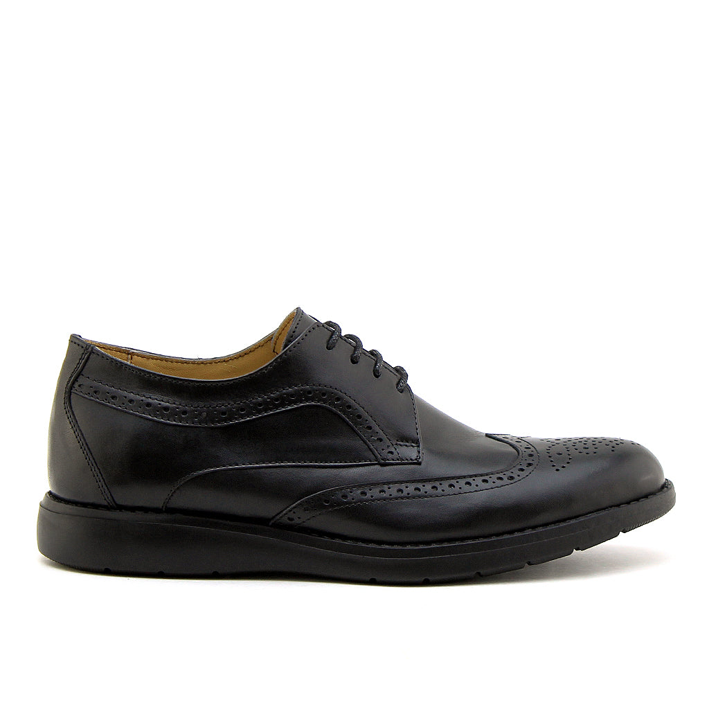 0184 chaussure confort en cuir noir