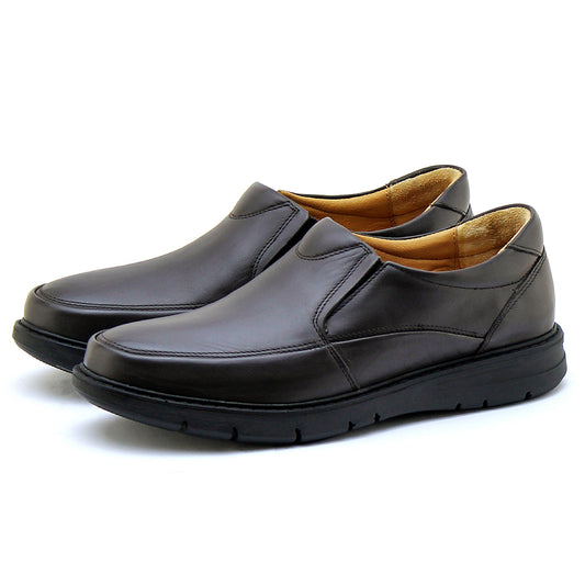 0101 chaussure confort en cuir marron
