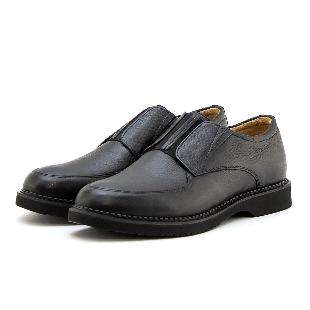 0122 chaussure confort en cuir noir