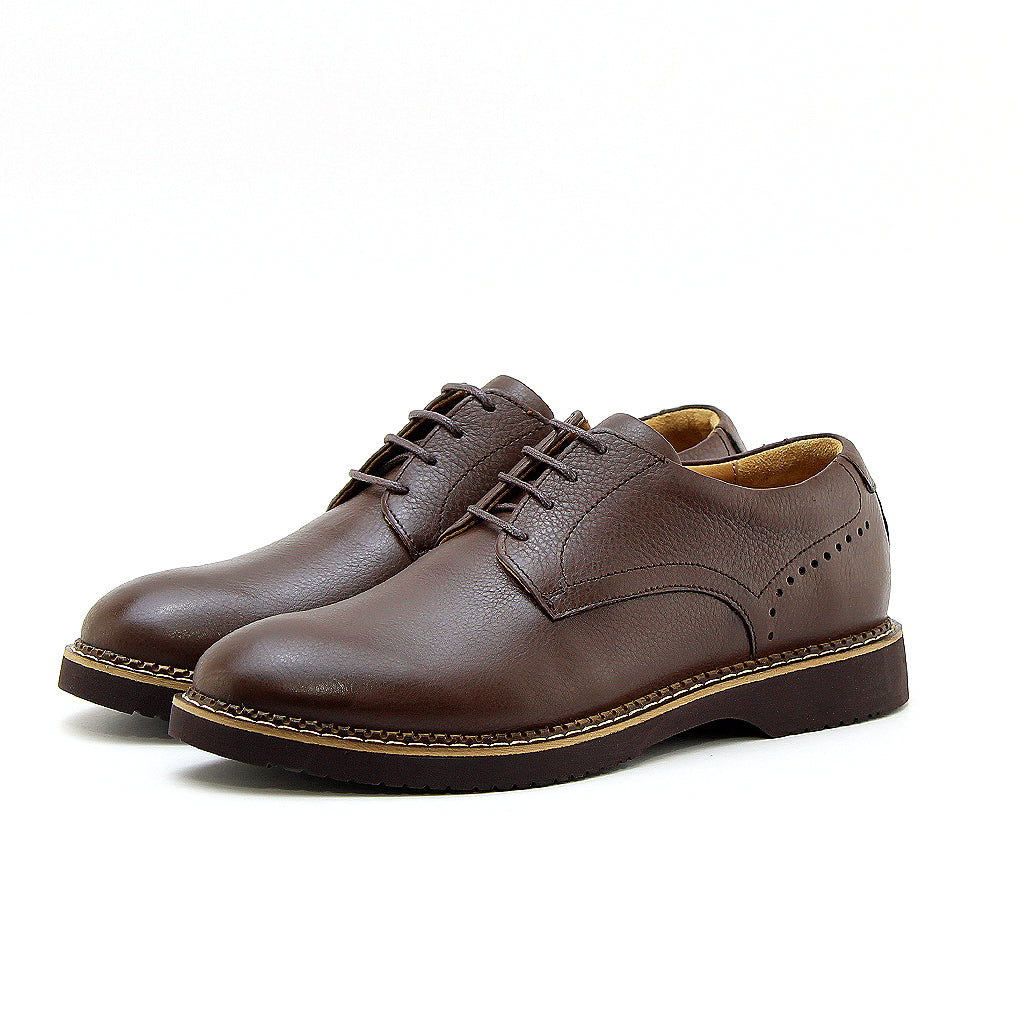 0123 chaussure confort en cuir marron