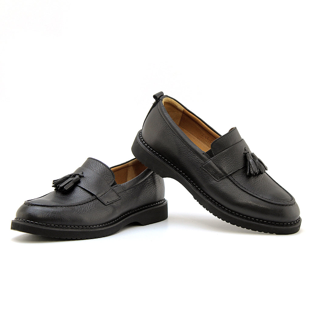 0126 chaussure confort en cuir noir