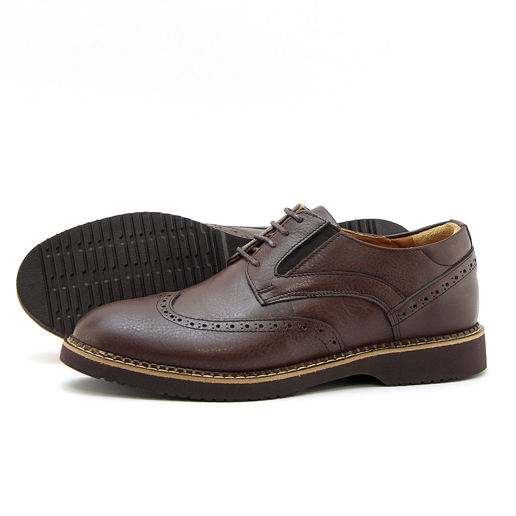 0127 chaussure confort en cuir marron