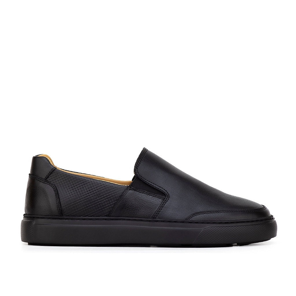 0144 Chaussure Sneaker Homme en cuir noir