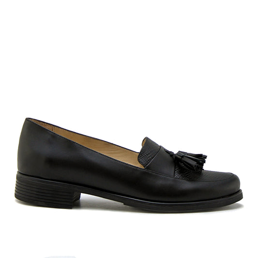 0546 chaussure femme en cuir noir