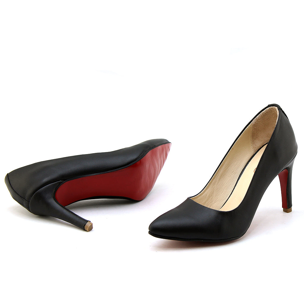 0368 chaussure femmes en cuir noir