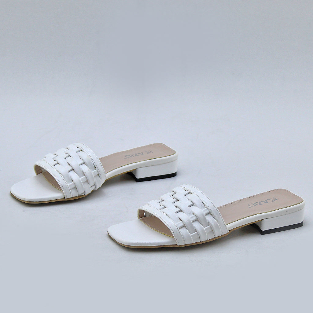 0499 sandale en cuir femme blanc