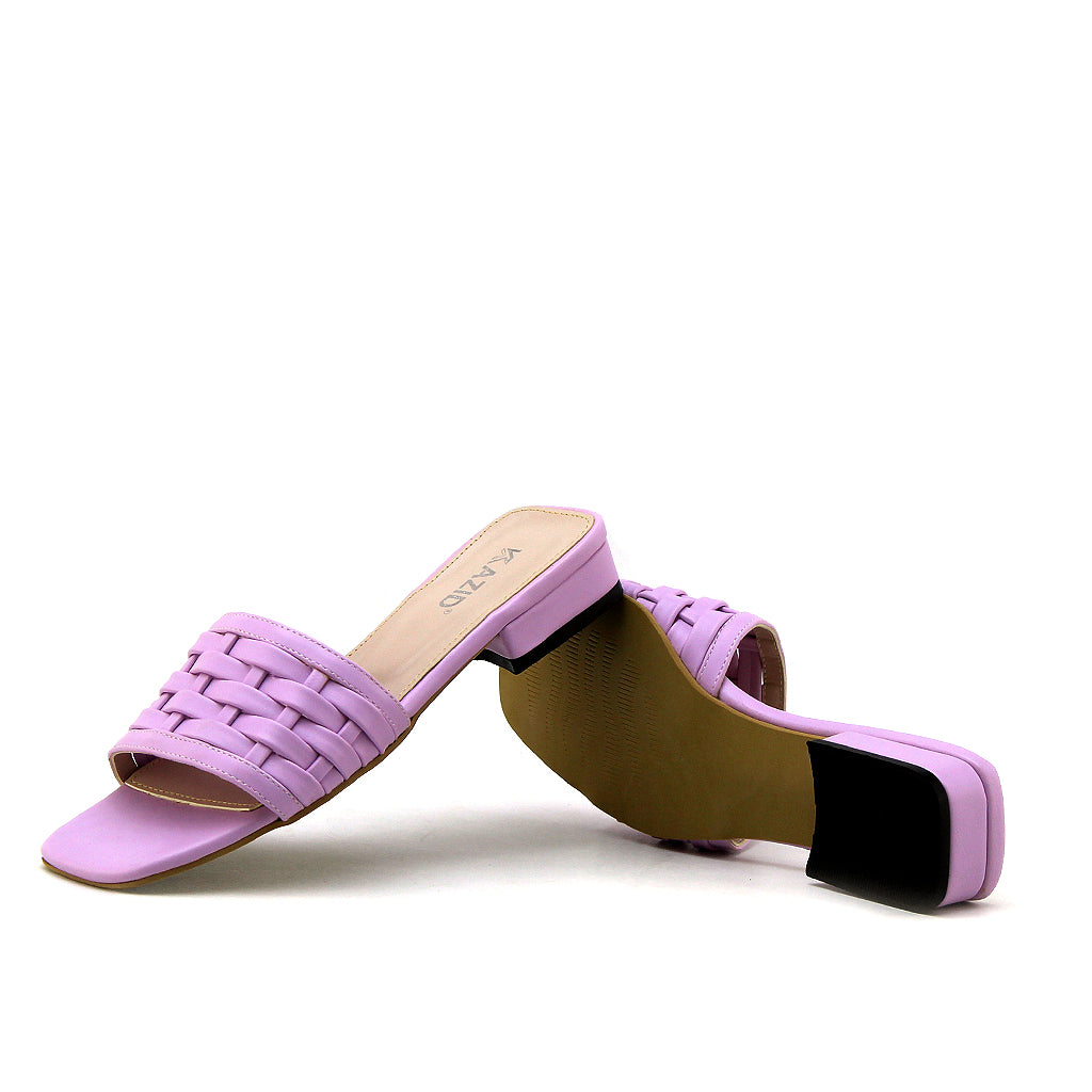0499 sandale en cuir femme violet