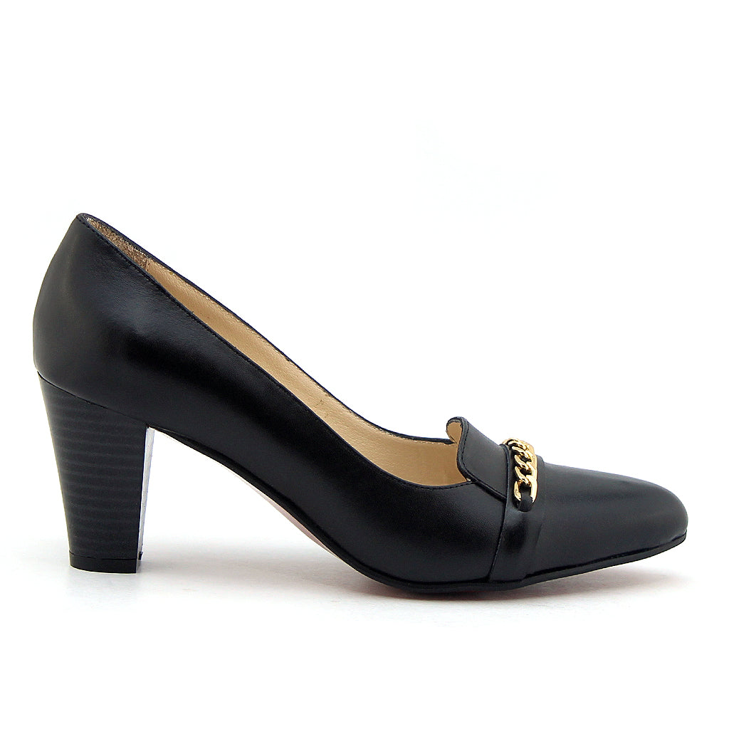 0526 chaussure femmes en cuir noir