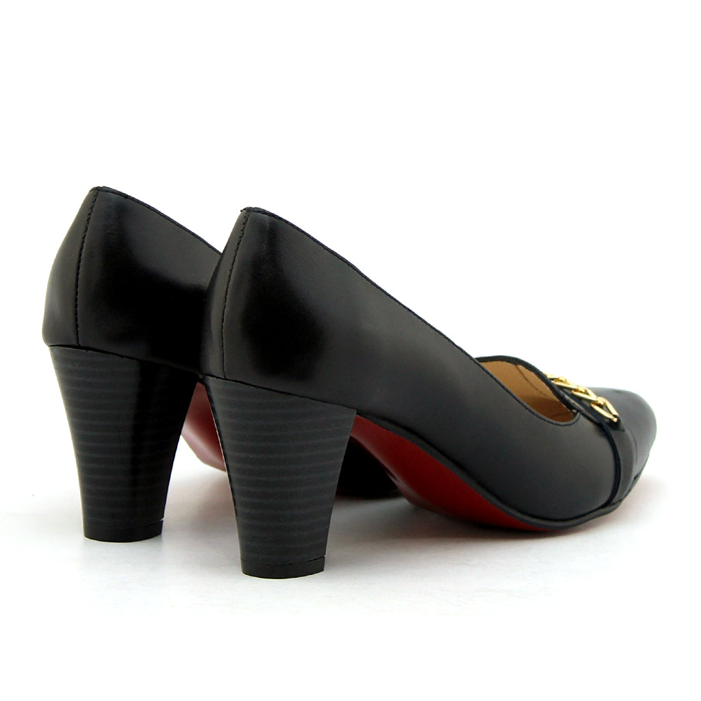 0526 chaussure femmes en cuir noir