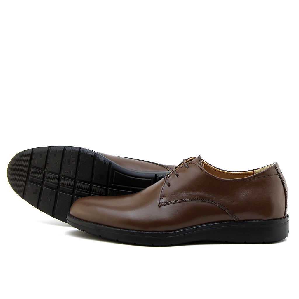 06 chaussure confort en cuir marron homme