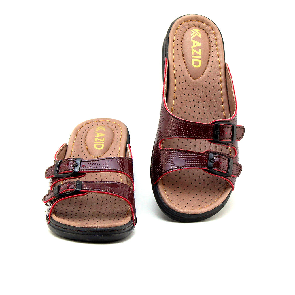 039 sandale confort femme grenat