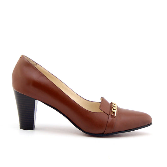 0526 chaussure femme en cuir marron clair